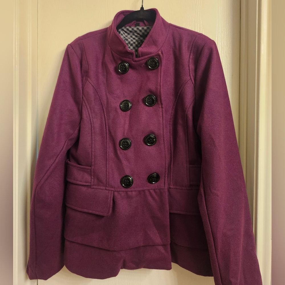 Steve Madden Women's Purple Double-Breasted Jacket